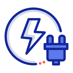 Obraz premium electric power plug charge icon