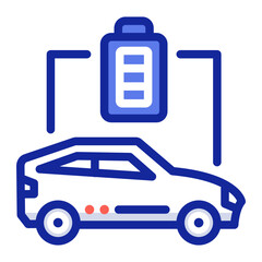 Fototapeta premium full battery on car icon