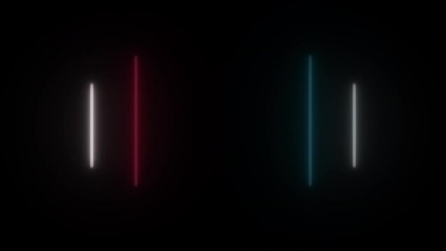 Concept 165-N1 Animated abstract neon light with led light effect and flashing moving pattern.