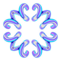 Obraz premium 3D Gradients Oversaturated Rainbow Color Pattern Shape, With Unique Style, Is Perfect For Use As An Additional Element Or Logo In Your Design