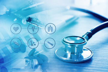 healthcare examination and medical service , health insurance concept
