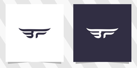 Letter bf fb logo design - obrazy, fototapety, plakaty