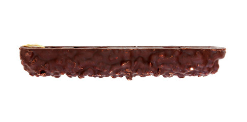 chocolate covered cakes with crushed nuts isolated on transparent background png file