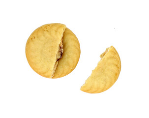 round chocolate chip cookie isolated on transparent background png file