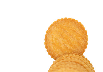 round cracker isolated on transparent background png file