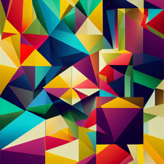 Fototapeta premium Colorful minimal geometric paper abstract background