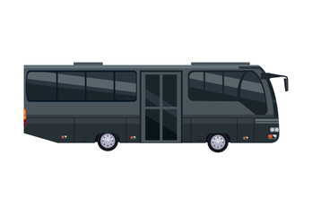 black bus vehicle mockup