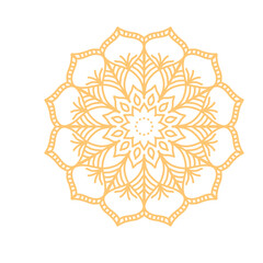 Golden decorative mandala