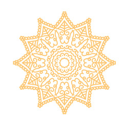 Golden decorative mandala