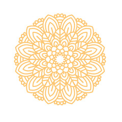 Golden decorative mandala