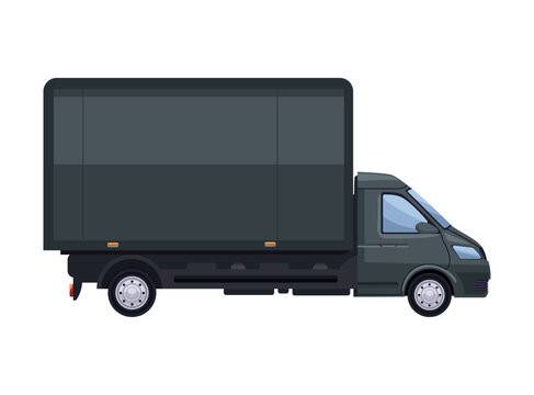 Black Truck Vehicle Mockup