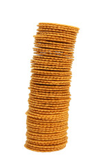 stack round cracker isolated on transparent background png file