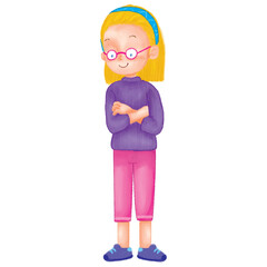 woman standing with her arms crossed.