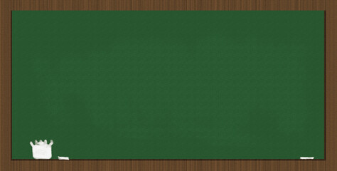  Green wooden board for teaching books in school