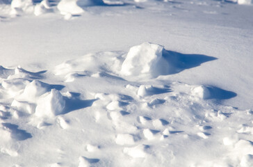 Fototapeta na wymiar Snow in winter as background.