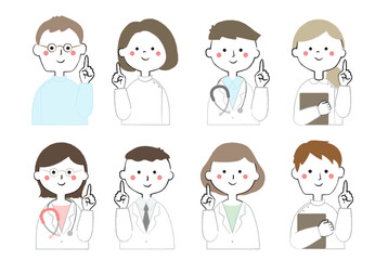 医療従事者のアイコン　ポイント　注意　お知らせ