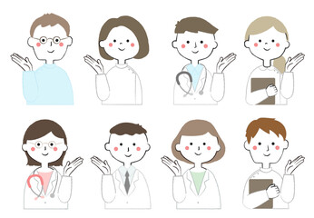 医療従事者のアイコン　ポイント　注意　お知らせ