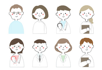 医療従事者のアイコン　医者　看護師