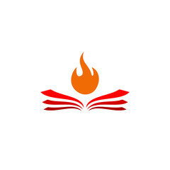 Spirit Book logo design. Motivation Book logo isolated on white background