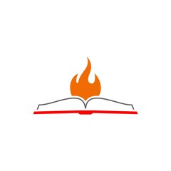 Spirit Book logo design. Motivation Book logo isolated on white background