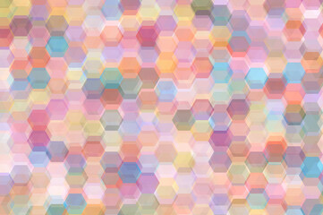 Abstract mosaic background, pink orange hexagonal shape