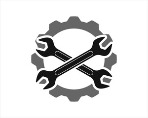 Gear with two wrench inside
