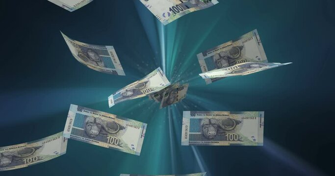 Flying South African Rand (seamless)