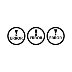 error icon vector design templates