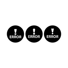 error icon vector design templates