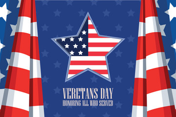 Obraz na płótnie Canvas veterans day lettering card