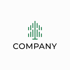 Pine Chart For Investment Logo Design