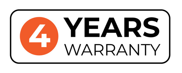 Four Years Warranty Line Icon, Line Icons, Warranty Icons
