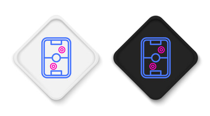 Line Air hockey table icon isolated on white background. Colorful outline concept. Vector