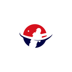 Cricket Sport Logo Icon Design Template