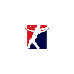 Cricket Sport Logo Icon Design Template