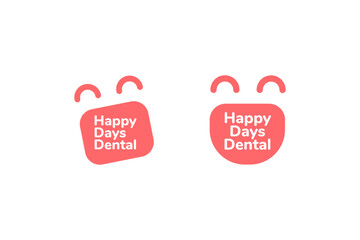 Teeth & Tooth Kids Dental Logo Icon Design Template