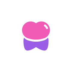 Love Dental Logo Icon Design Template