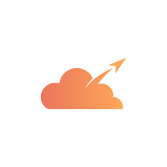 Rocket Cloud Logo Icon Design Template