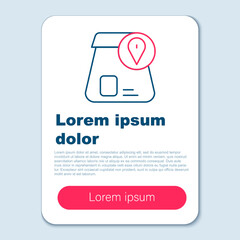 Line Online ordering and fast food delivery icon isolated on grey background. Colorful outline concept. Vector