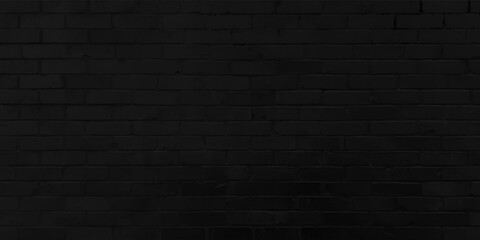 The texture of the brick is black. Background of empty brick basement wall.