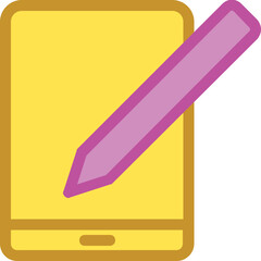 Stylus Phone Vector Icon