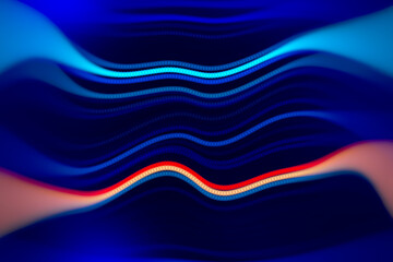 Abstract technological background in vibrant colors with blur. Futuristic hi-tech banner.