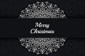 Christmas luxury mandala design background 