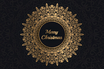 Christmas luxury mandala design background 