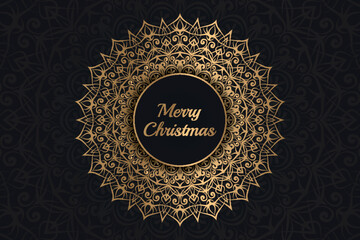 Christmas luxury mandala design background 