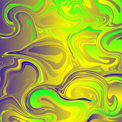 Fluid abstract flow colorful waves background. Ink splash. Vector illustration.