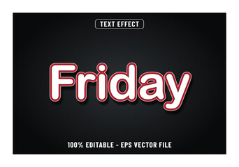 Friday 3d text effect Design