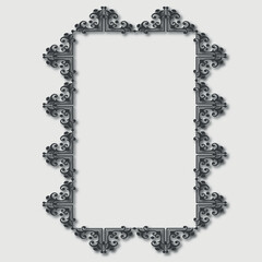 Frame, in the style of an ornament, Vector illustration eps 10, Art.