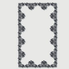 Frame, in the style of an ornament, Vector illustration eps 10, Art.