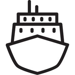 Cruise Ship Vector Icon